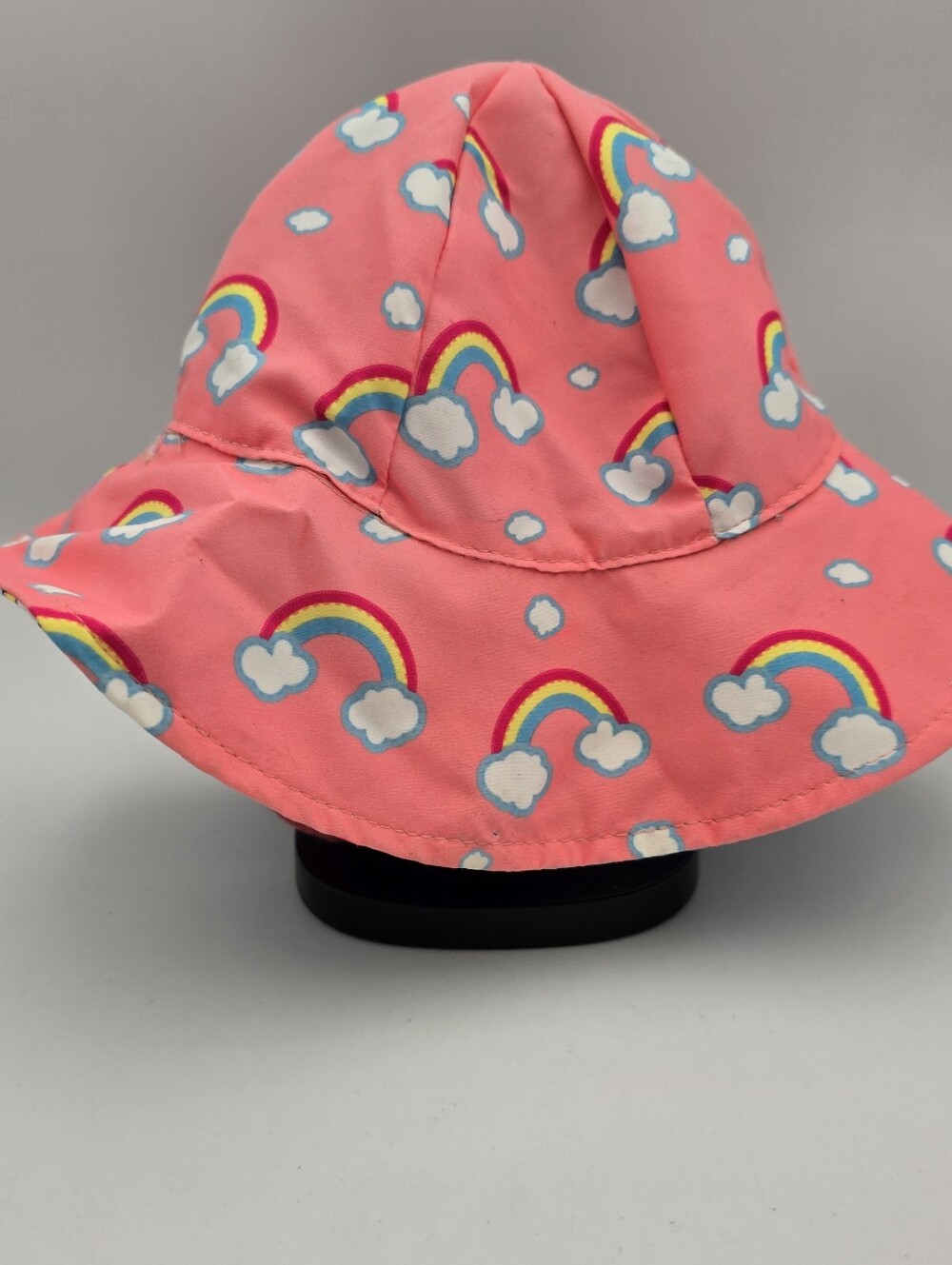 Flapjackkids Reversible Baby Girls UPF50+ Unicorn/Rainbow Sun Hat Size 0-6M